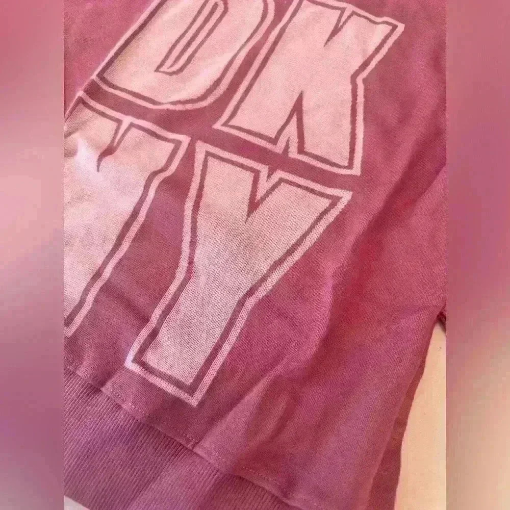 Girls Sweat Shirt Kids Size M (8-10) DKNY Mauve/Wine - Picture 2 of 6